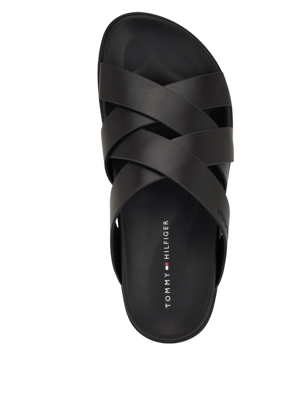 Tommy Hilfiger Black Crisscross Slide Sandals - Picture 4 of 6